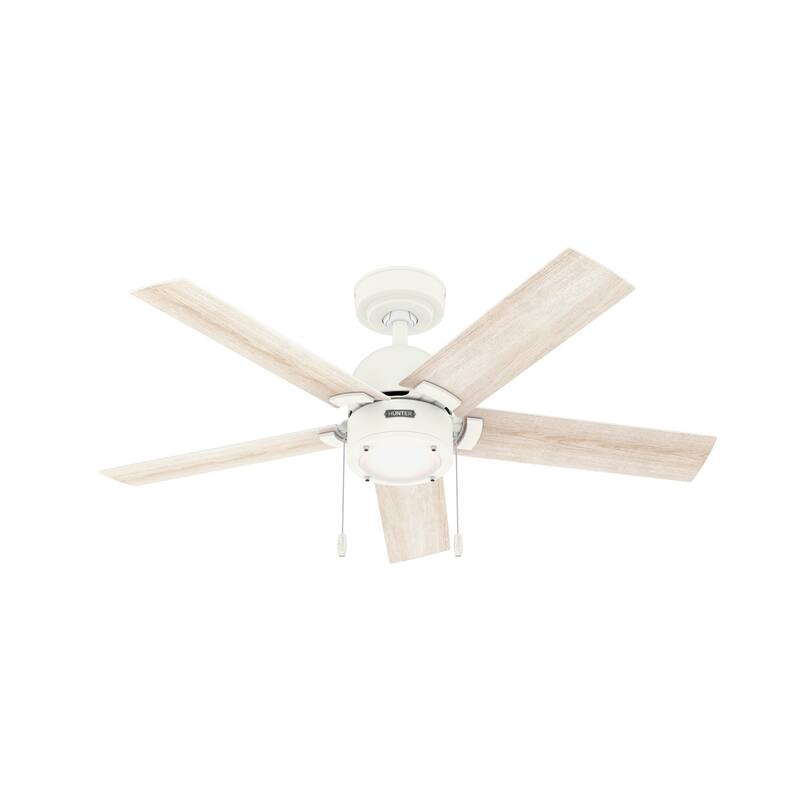 Hunter Erling Ceiling Fan with LED Light Kit and Pull Chain - Modern Rustic, Transitional