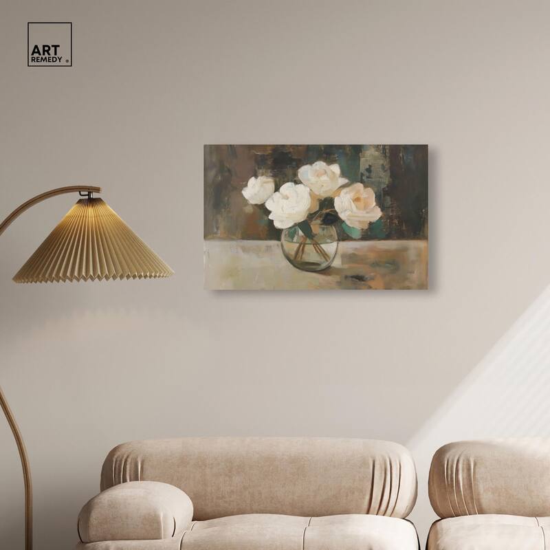 Creamy Cascade Cluster I Canvas by Art Remedy, Gallery Wrapped