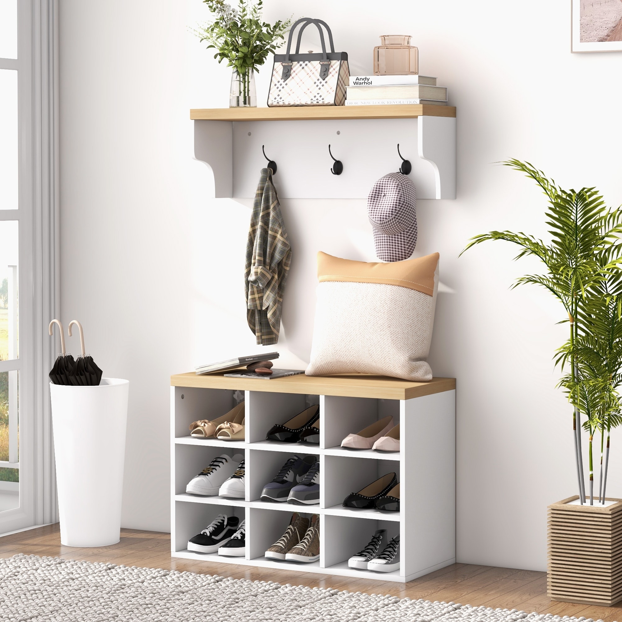 9 pair shoe storage cabinet top