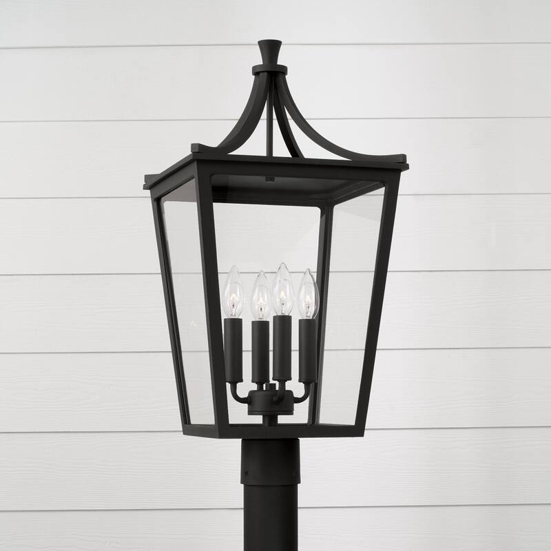 Adair 4-light Black Outdoor Post Lantern