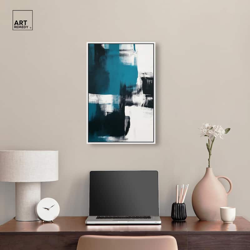 Weight of Teal Canvas by Art Remedy