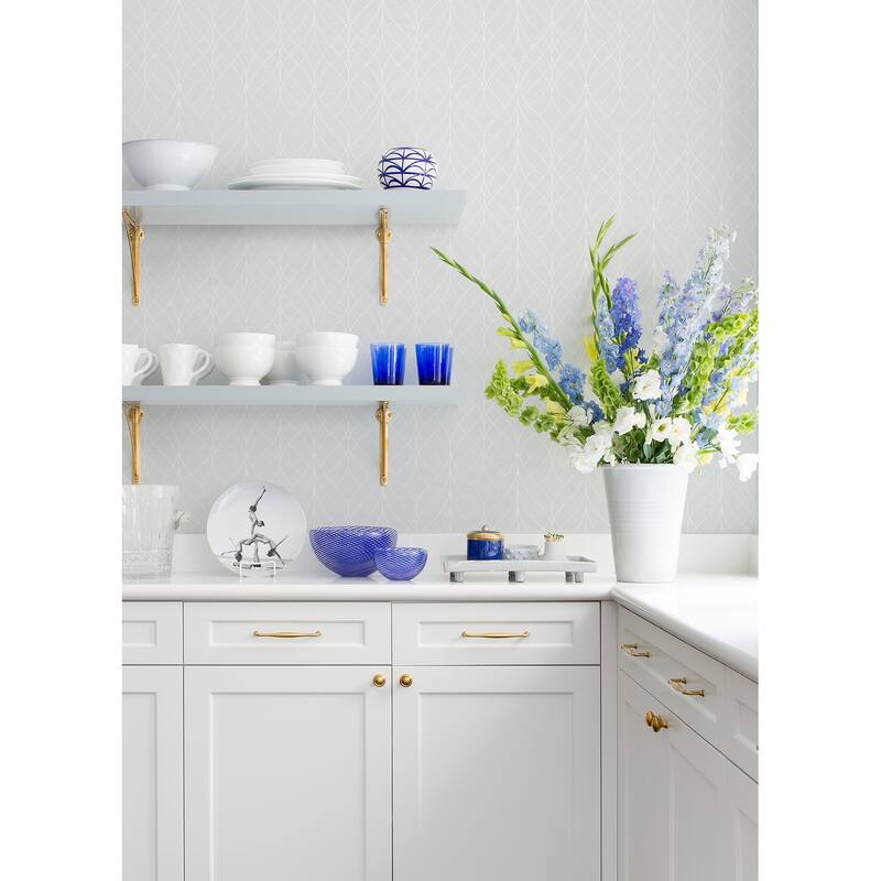 Advantage Hartley Light Grey Geo Wallpaper