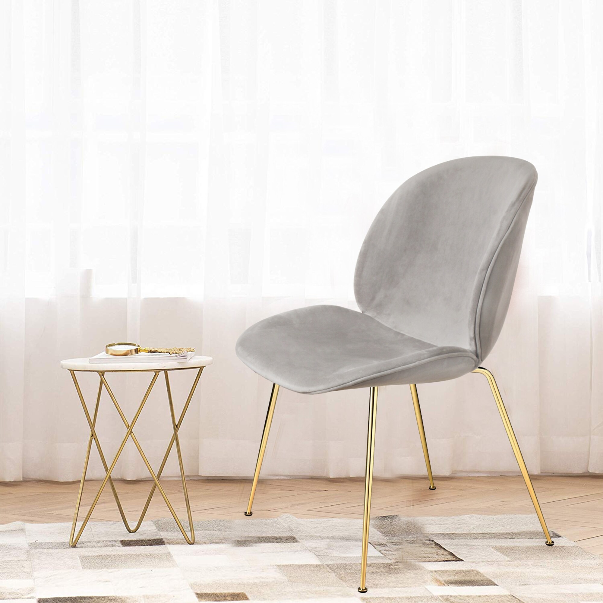 Grey suede sale dining room chairs