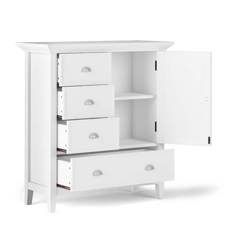WYNDENHALL Mansfield SOLID WOOD 39 inch Wide Transitional Medium Storage Cabinet - 39"w x 17"d x 42" h