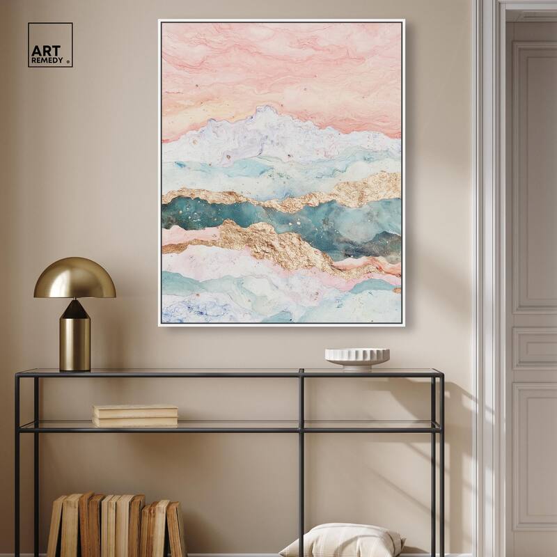 Rose Quartz Ridge Canvas by Art Remedy