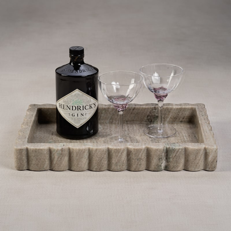 Baffin Intricate Scallop Marble Tray
