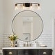 preview thumbnail 2 of 13, Modern Farmhouse 4-Light Black Gold Bathroom Vanity Lights Glass Wall Sconces - D32.3" x H8.6"
