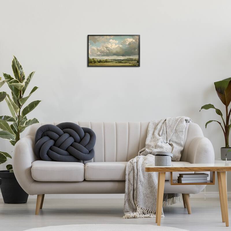 Stupell Sunlit Clouds over Countryside Framed Giclee Art Design By LSR Creative Studio