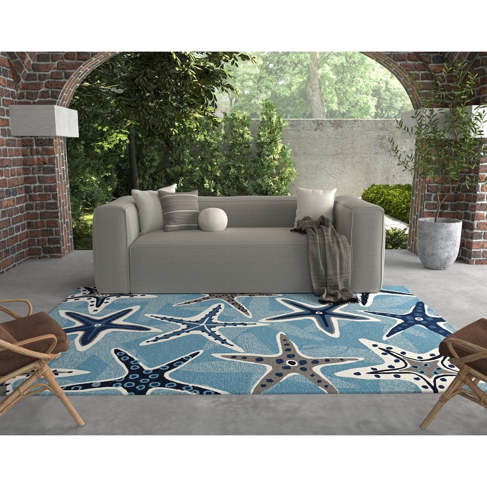 Stonely Starfish Handmade Indoor/ Outdoor Area Rug by Havenside Home