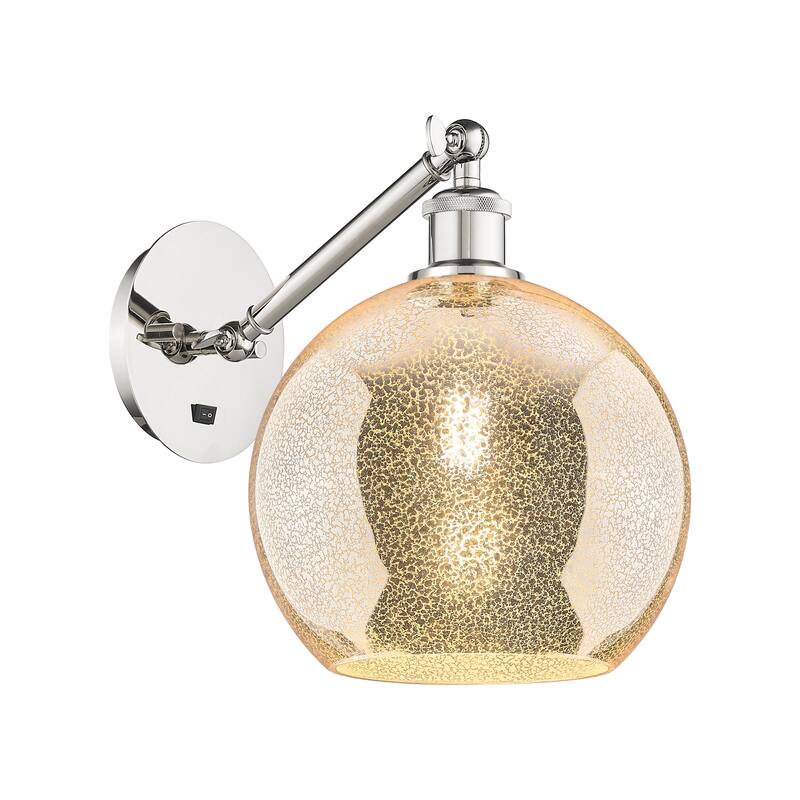 Innovations Lighting Endless Possibilities Ballston - Athens - 1 Light 10" Adjustable Sconce - Arm Adjusts Up and Down - Mercury/Polished Nickel