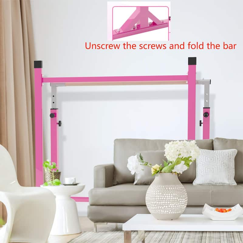 Zenova Gymnastics Bar Gymnastic Horizontal Kip Bar for Kids Age 3-15 Home Gym Indoor Equipment