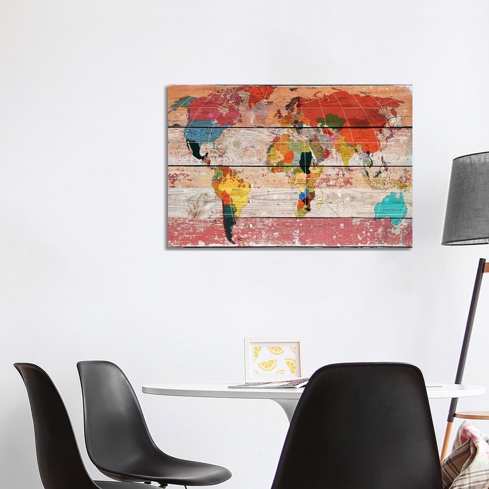 iCanvas "World Map" by Irena Orlov Canvas Print