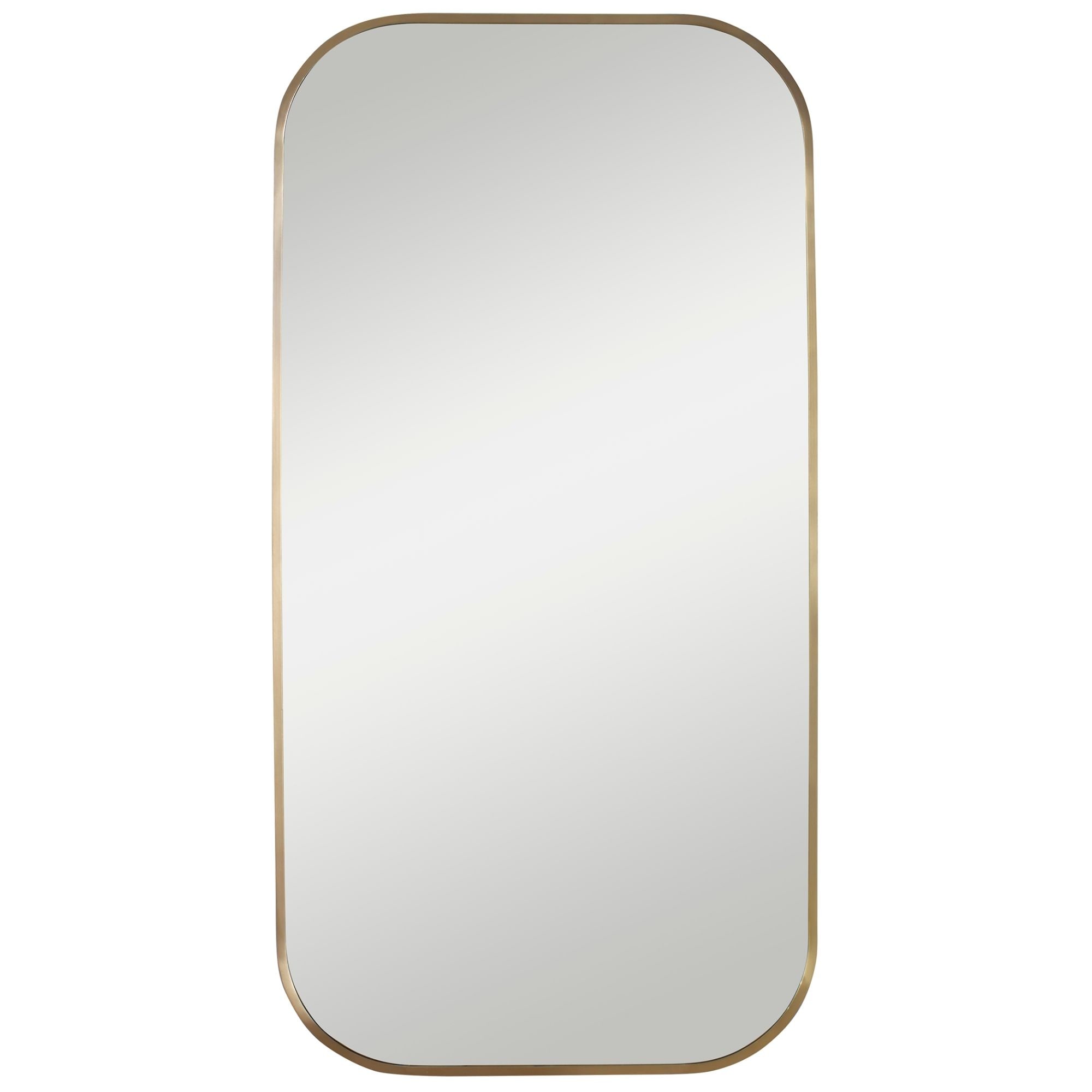 Sleek Curved Edge Framed Wall Mirror - 41