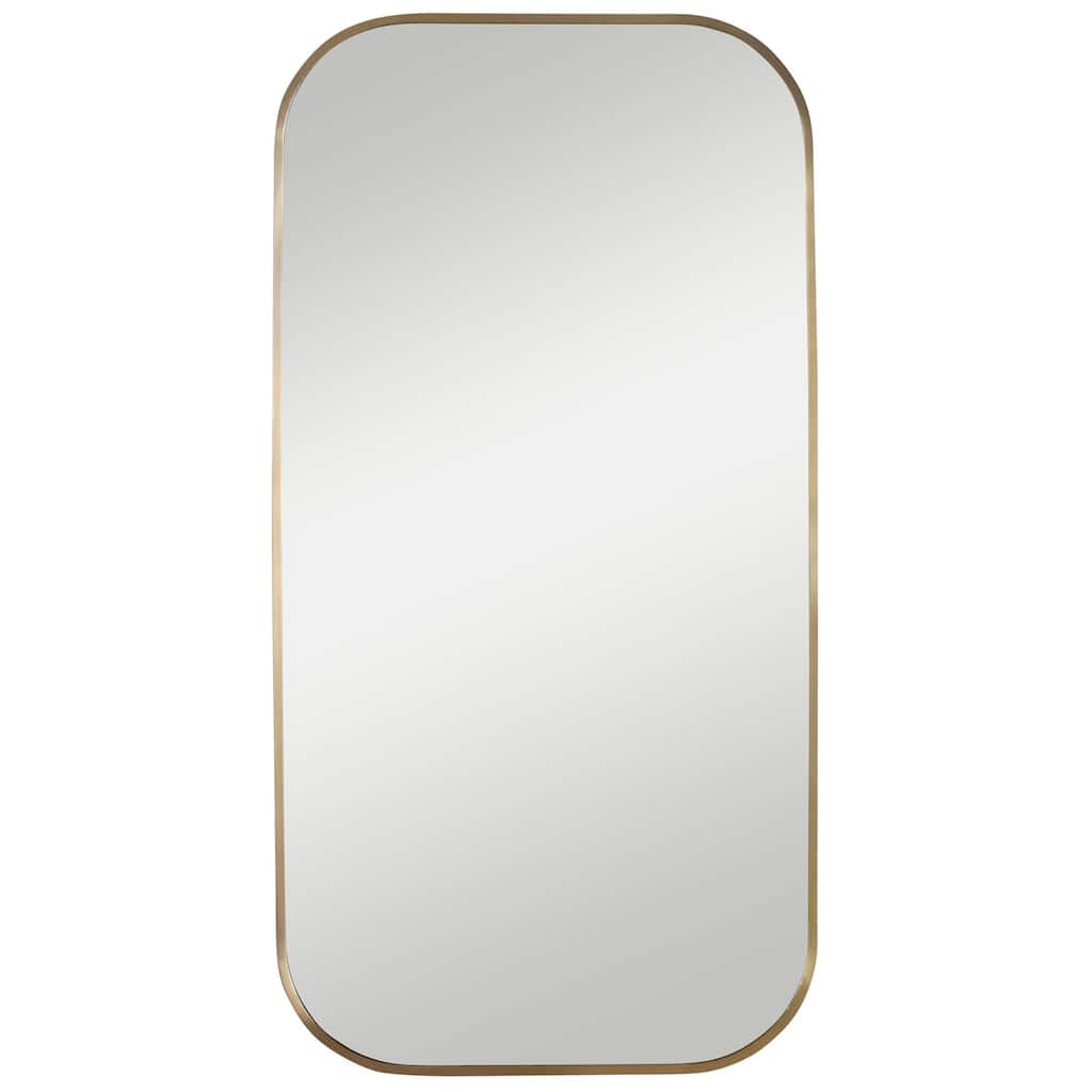 Sleek Curved Edge Framed Wall Mirror - 41"