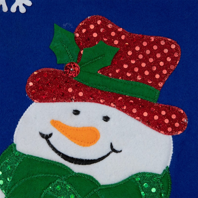 Embroidered Snowman Mini Christmas Tree Skirt - 20"