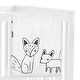 preview thumbnail 3 of 4, Fox Boy or Girl Baby Monthly Milestone Blanket - Black and White Gender Neutral Unisex Woodland Forest Animal Arrow Clever