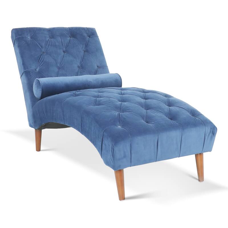 62"W Upholstered Chaise Lounge