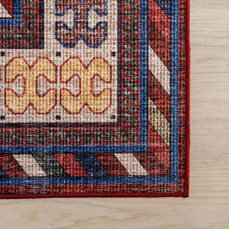 Nuloom Damaris Splashguard Medallion Machine Washable Area Rug