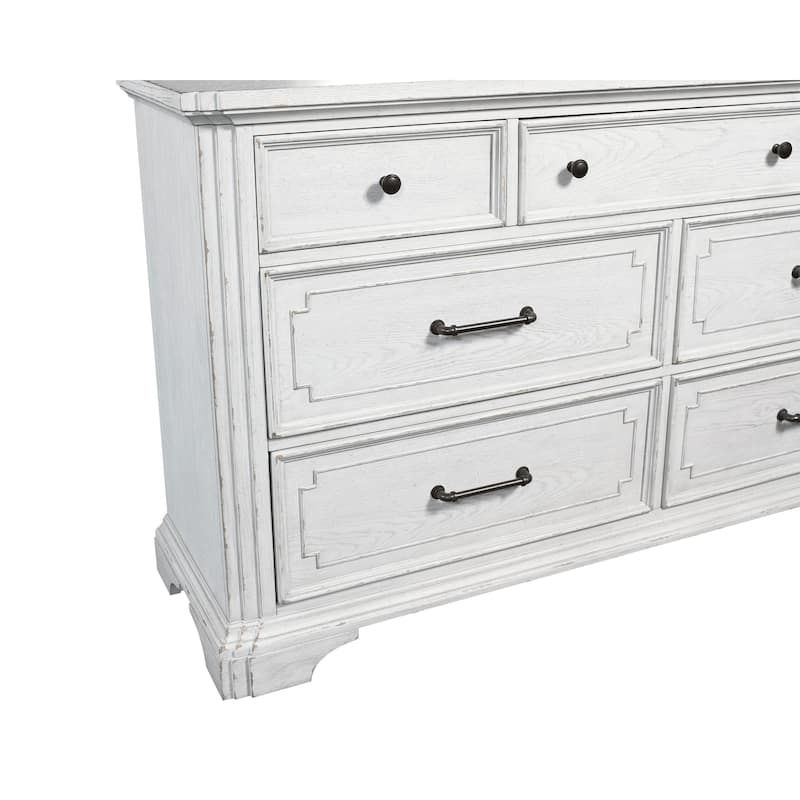 Clara 7-Drawer Dresser, White Mist