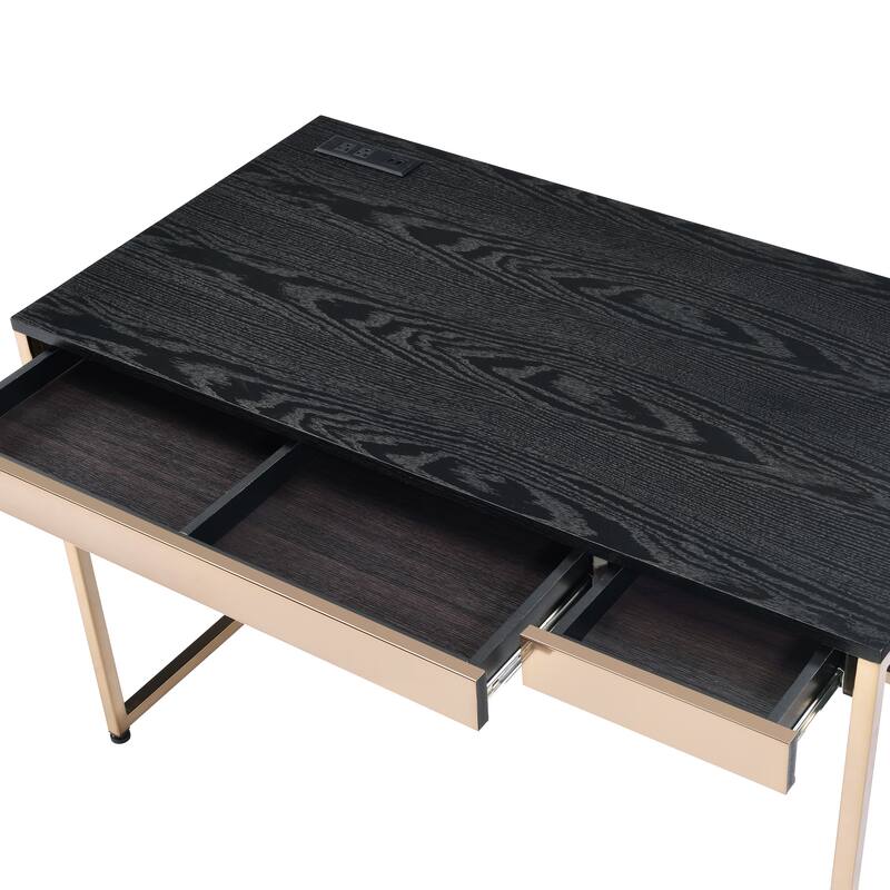 Arthur Modern 48-inch Steel Computer Desk with Charging Ports by Furniture of America
