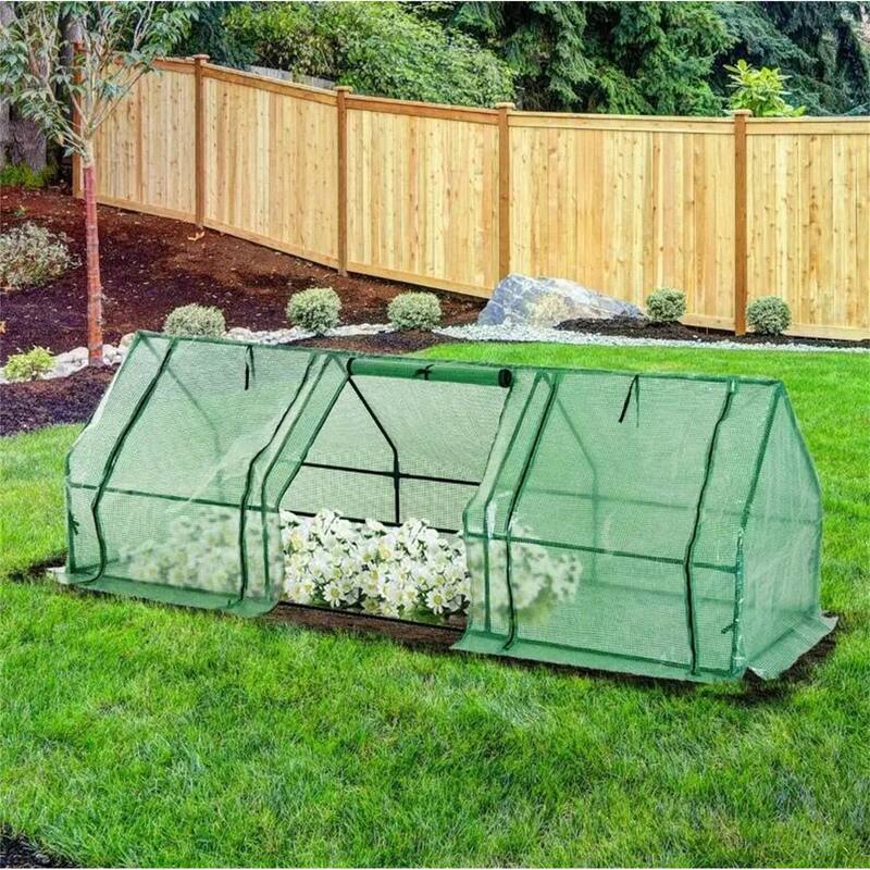 Portable Tunnel Outdoor Garden Mini Greenhouse With Zipper Doors