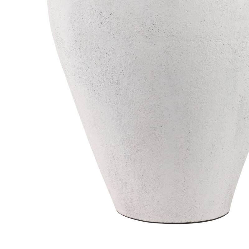 Ceramic Sculpted Rim Textured Floor Vase - 30"