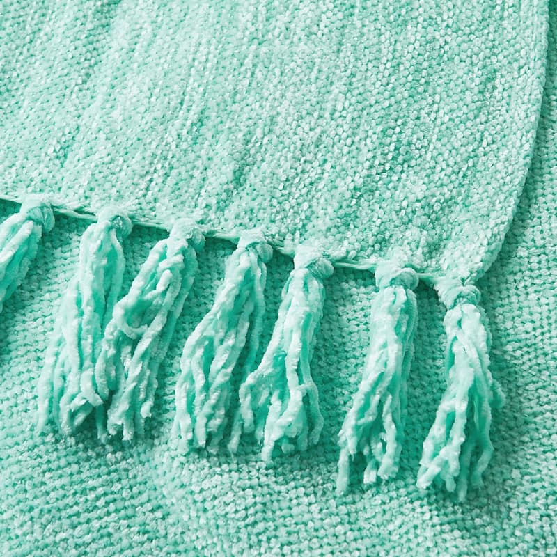 Crystal Chenille Knitted Throw