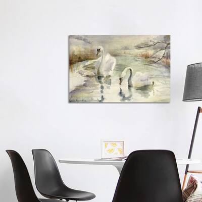 iCanvas "Swans In Winter" by Karen Armitage Canvas Print