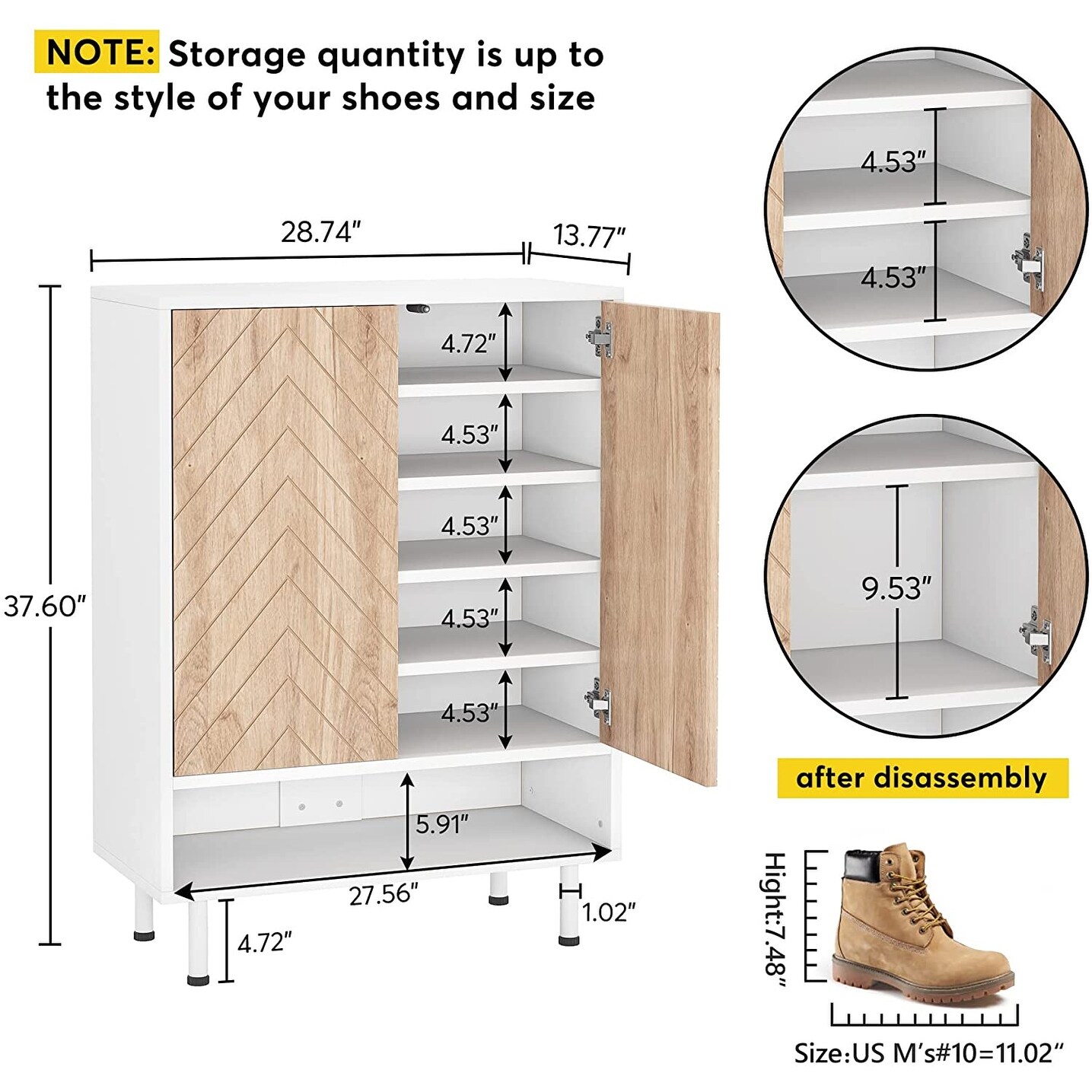 20 Pairs Shoe Storage Cabinet for Entryway, Freestanding Shoe Rack Organizer  - On Sale - Bed Bath & Beyond - 36861342