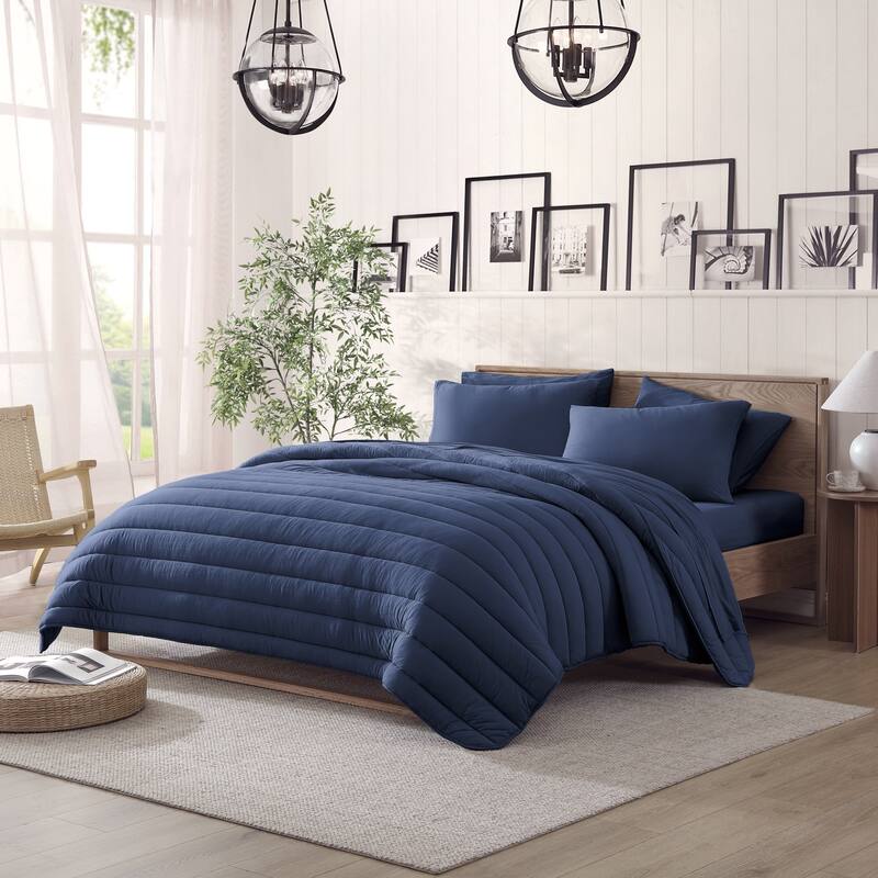 Pure Beech TENCEL™ Modal Jersey Comforter Set - Navy - Full