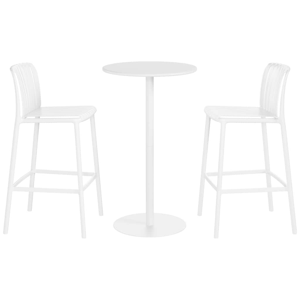 Frond and Form 2-Person Outdoor Round Dining Set Bar Height