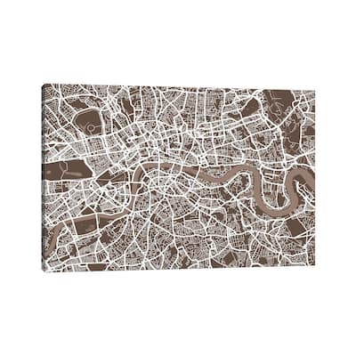 iCanvas "London Map VII" by Michael Tompsett Canvas Print