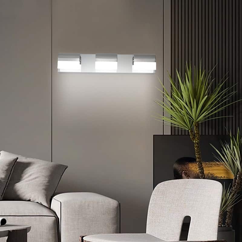 Modern Bathroom 3-Light LED Vanity Lights Over Mirror Bath Wall Lighting
