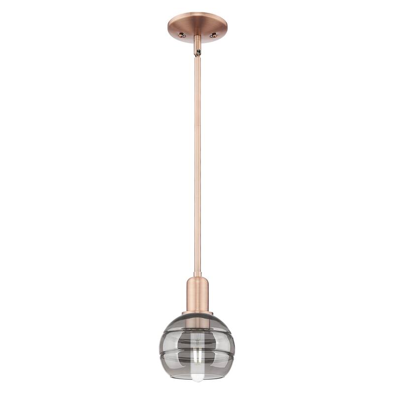 Innovations Lighting Endless Possibilities Arcadia - Rochester - 1 Light 6" Stem Hung Mini Pendant - Antique Copper