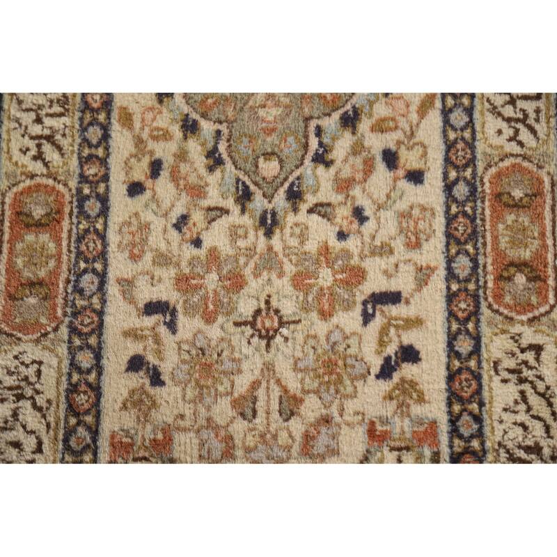 Hand Knotted Oriental 100% Wool Carpet Traditional All-Over Beige & Ivories Tabriz Area Rug - 18' 2'' X 13' 1''