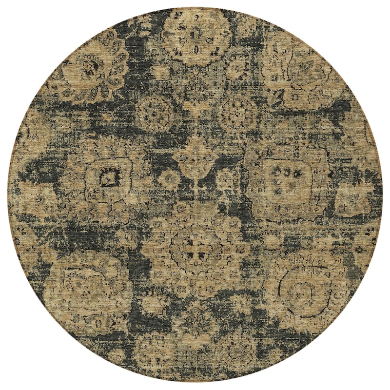 HomeRoots Floral Transitional Rectangle Outdoor Rug