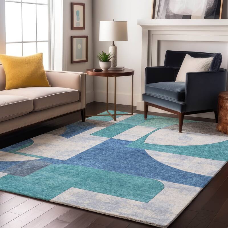 Premium Washable Super Soft Geo Modern Mayfield Rug