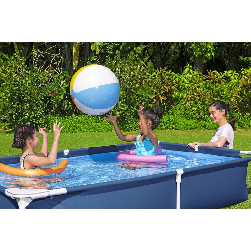 Bestway Steel Pro 8.5'x67"x24" Rectangular Above Ground Outdoor Swimming Pool