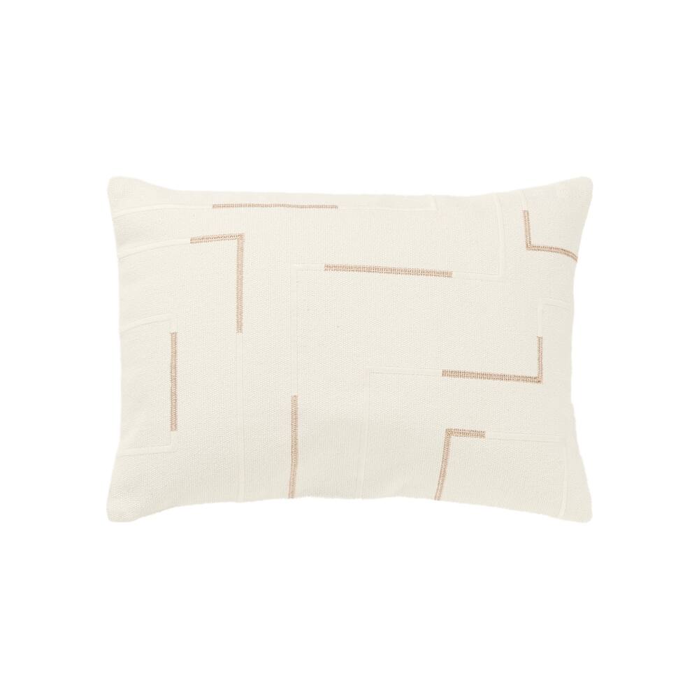 Rizzy Home Transitional Ivory Down Filled Pillow - 14"x20"