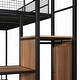 preview thumbnail 7 of 30, Versatile Design Twin over Full Metal Bunk Bed with Trundle and Lateral Storage Practical Step Ladder and Built-in Wardrobe