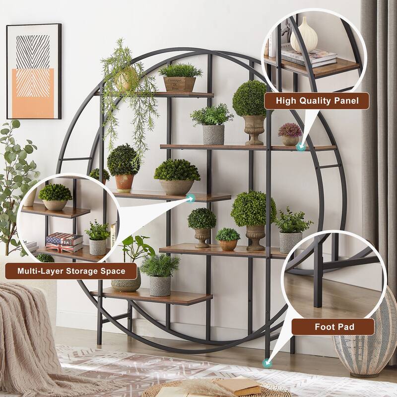 5-Tier Metal Plant Stand bookcase storage rack