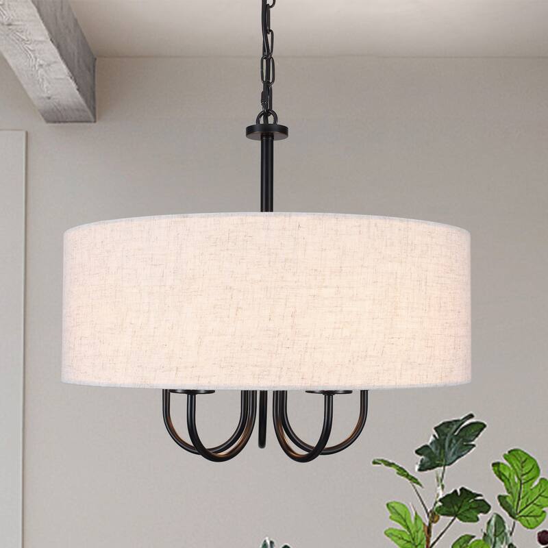 5-Light Modern Semi Flush Mount Ceiling Light for Dining Room Bedrooms Living Room - N/A