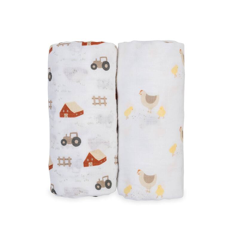 lulujo 2 PK Muslin Swaddling Blankets