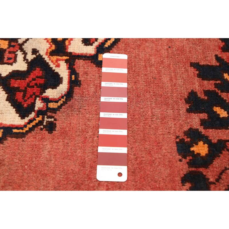 ECARPETGALLERY Hand-knotted Melis Vintage Dark Copper Wool Rug - 4'4 x 6'7