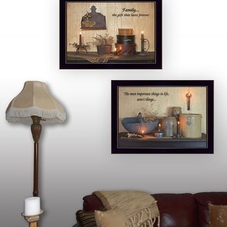 TrendyDecor4U Farmhouse "Family Forever" Framed Print Wall Art by Susie ...