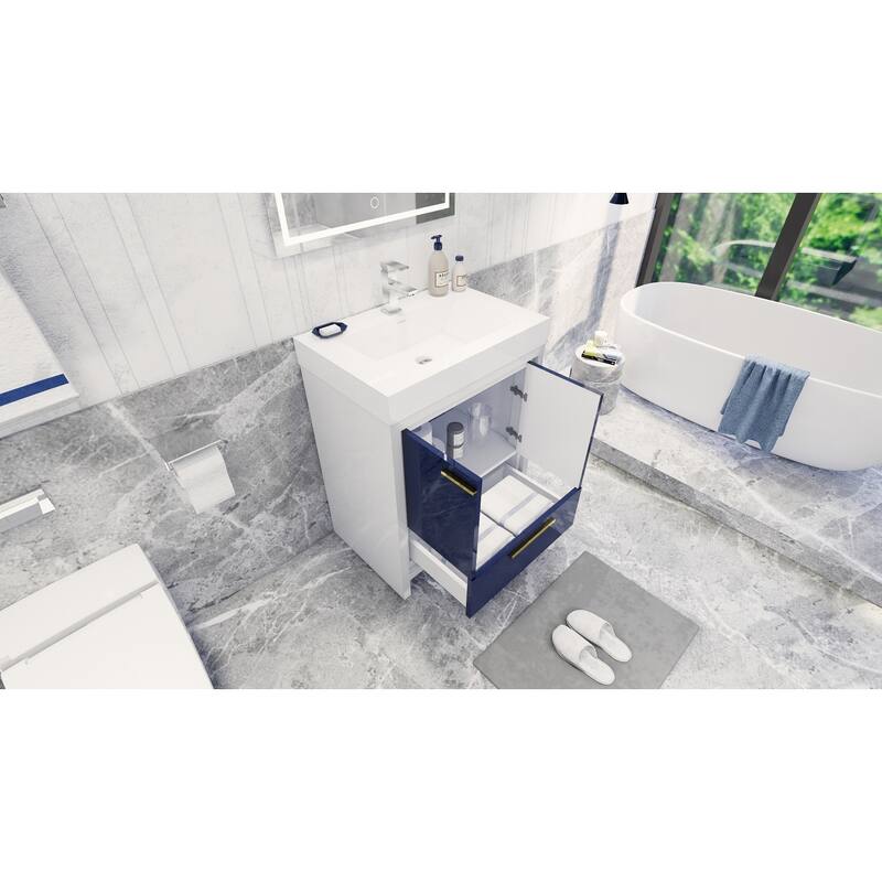 Dove 30'' Freestanding Vanity with Reinforced Acrylic Sink