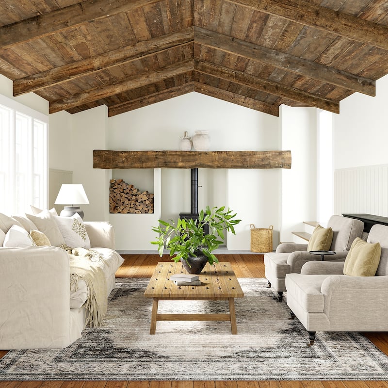 Rosewood Vintage Machine Washable Area Rug