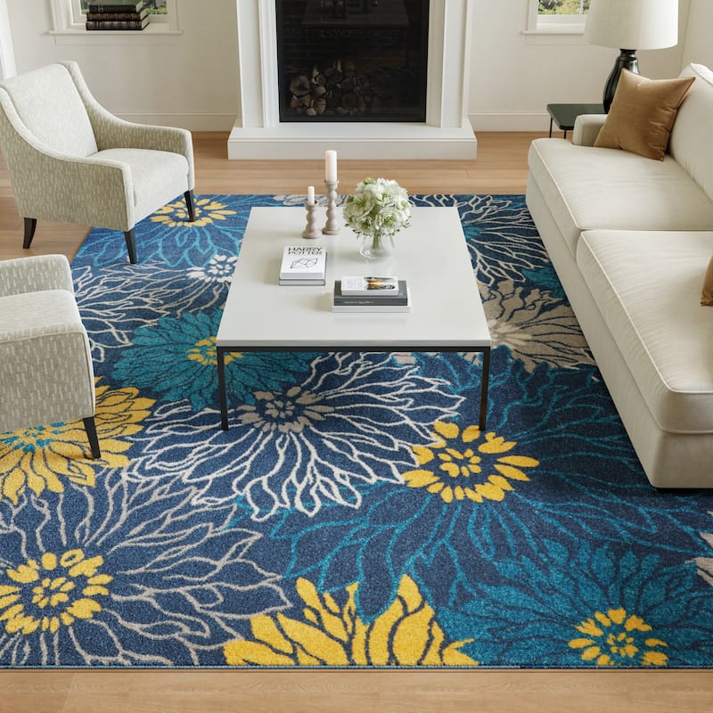 Nourison Passion Abstract Modern Floral Area Rug
