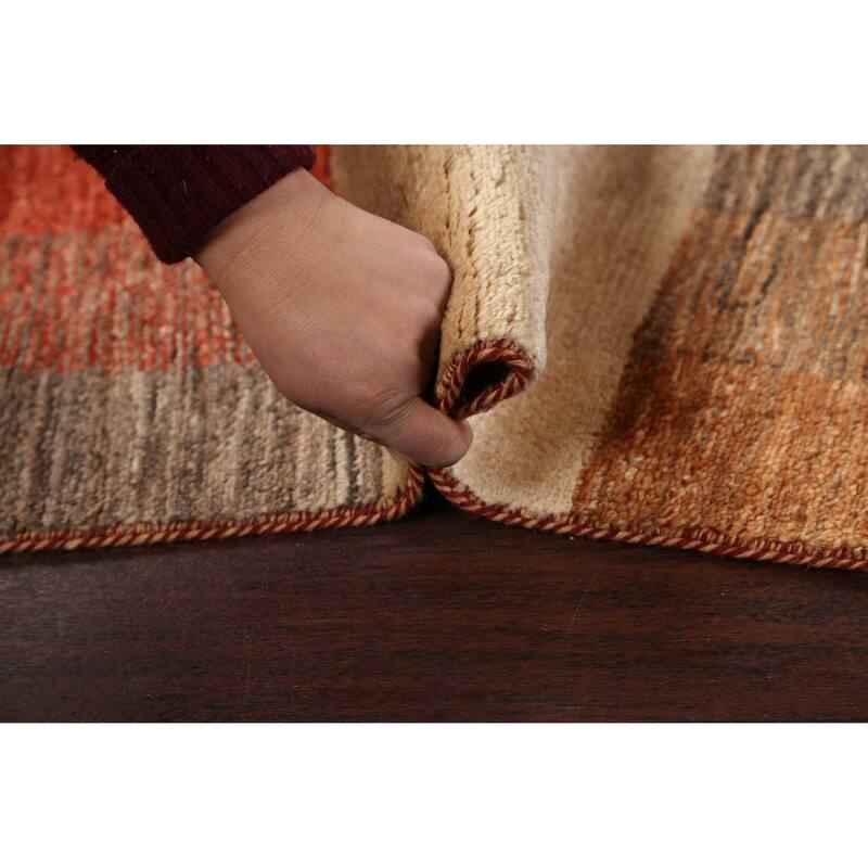 Modern Gabbeh Kashkoli Oriental Area Rug Wool Handmade Foyer Carpet - 2'7" x 3'8"