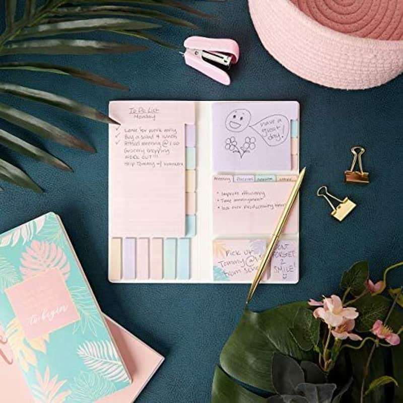 Paper Junkie Self Adhesive Sticky Notes with Tabs (2 Pack)